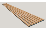 Dekoračný 3D lamelový Akustic panel 265x30x2,4cm Filc MDF Diamant Siv lamela fólia Dub Eur