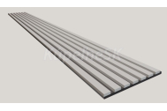 Dekoračný 3D lamelový Akustic panel 265x30x2,4cm Filc MDF Čierna lamela CPL Perleťová Sivá