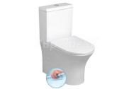 Bruckner DARIO RIMLESS WC kombi misa s nádržkou, spodný/zadný odpad, biela