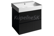 Sapho FILENA umývadlová skrinka 57x51,5x43cm, čierna mat strip