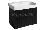 Sapho FILENA umývadlová skrinka 67x51,5x43cm, čierna mat strip