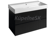 Sapho FILENA umývadlová skrinka 82x51,5x43cm, čierna mat strip
