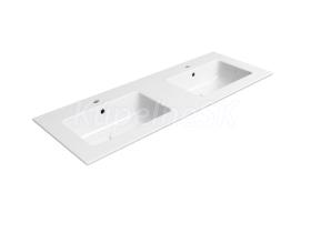 GSI PURA keramické dvojumývadlo Slim 122x46cm, biela ExtraGlaze