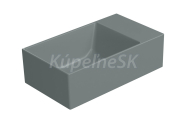 GSI KUBE X keramické umývadlo 40x23cm, bez otvoru agave mat