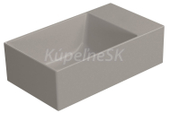 GSI KUBE X keramické umývadlo 40x23cm, bez otvoru tortora mat