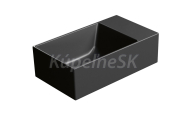 GSI KUBE X keramické umývadlo 40x23cm, bez otvoru, čierna mat