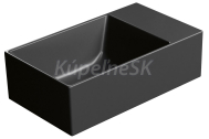 GSI KUBE X keramické umývadlo 40x23cm, bez otvoru, čierna mat