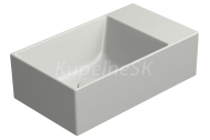 GSI KUBE X keramické umývadlo 40x23cm, brúsená spodná hrana, bez otvoru, šedá