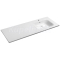 Sapho ARECA umývadlo 141x51,5cm, liaty mramor, pravé, biela AC141R
