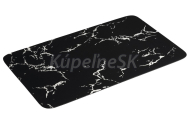 Aqualine Kúpeľňová predložka 50x80cm, absorpčná, čierna/mramor