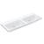 Villeroy&Boch Subway 3.0 Dvojumývadlo 130x47cm,bez prepadu,bez otv. pre bat,Stone White C+