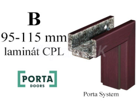 Porta SYSTEM obložková zárubňa, fólia CPL, hrúbka steny B 95-115 mm iba do akciového setu