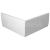 Polysan VISLA R rohový panel k vaničke 80x80x430 mm Biely