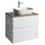 Aqualine ALTAIR umývadlová skrinka s doskou 68x61,8x45,2 cm,2 zásuvky,Biela/Dub Emporio