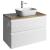 Aqualine ALTAIR umývadlová skrinka s doskou 87,5x61,8x45,2 cm,2 zásuvky,Biela/Dub Emporio