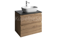 Aqualine ALTAIR umýv skrinka s doskou 68x61,8x45,2cm,2zásuvky,Dub Emporio/Antracit Bridlic