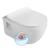 Sapho BRILLA závesná WC misa, Rimless, 36,5x53 cm, biela+WC sedátko Slim SoftClose,Biela