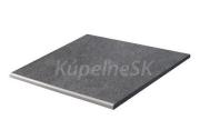 Rako KAAMOS Outdoor reliéfna mrazuvzdorná rektifik. schodovka 60x60x2 cm R11B Čierna matná