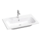 Ravak Chrome Slim nábytkové kompozitné umývadlo 80x49cm otvor pre bat,prepad,Biele+Cleaner