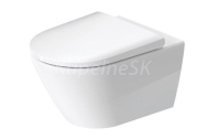 Duravit D-Neo závesné WC 37x54 cm Rimless,,Durafix,,Biela WC sedátko SoftClose 45770900A1