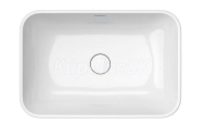 Duravit Happy D.2 Plus keramické zápustné umývadlo 60x40 cm bez prepadu Biela