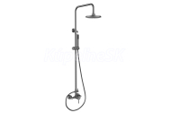 Besco DECCO/ILLUSION nástenný sprchový set s batériou a príslušenstvom Grafitový
