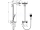 Hansgrohe 27127400 RAINDANCE Select sprch. stĺp E 300 3jet,term,hlav.ruč.sprcha,chróm/biel
