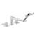 Hansgrohe 32552000 METROPOL 4-otvorová batéria na okraj vane s integrovanou sprchou, chróm