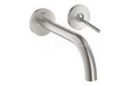 GROHE ATRIO Umývadlová 2-otvorová batéria L podomietková s Joystickom, Supersteel 19918DC3