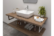 Ceramica Latina vodeodolná doska pod umývadlo 100x55x3,8cm Dub Halifax Cínový