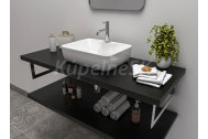 Ceramica Latina vodeodolná doska pod umývadlo 100x55x3,8cm Soft Čierna