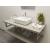 Ceramica Latina vodeodolná doska pod umývadlo 80x50x3,8cm Dub Halifax Biely