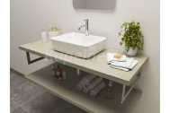 Ceramica Latina vodeodolná doska pod umývadlo 100x45x3,8cm Dub Halifax Biely