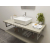 Ceramica Latina vodeodolná doska pod umývadlo 160x50x3,8cm Dub Halifax Biely