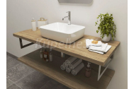 Ceramica Latina vodeodolná doska pod umývadlo 140x50x3,8cm Dub Halifax Prírodný