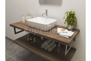 Ceramica Latina vodeodolná doska pod umývadlo 140x50x3,8cm Dub Halifax Tabak
