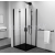 Polysan ZOOM BLACK štvorcová sprchová zástena 700x700mm, rohový vstup