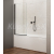 Aqualine VILMA vaňová zástena 600x1400 mm, čierna, číre sklo