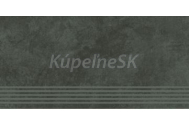 Cersanit ARES GRAPHITE STEPTREAD 29,7X59,8 glaz.gres-Schodovka matný mraz. OD708-028, R10B
