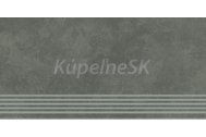 Cersanit ARES GREY STEPTREAD 29,7X59,8 glaz.gres-Schodovka matný mraz. OD708-030, R10B