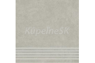 Cersanit ARES LIGHT GREY STEPTREAD 29,8X29,8 glaz.gr-Schodovka matný mraz. OD708-033, R10B