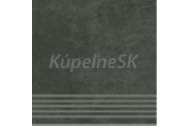 Cersanit ARES GRAPHITE STEPTREAD 29,8X29,8 glaz.gr-Schodovka matný mraz. OD708-036, R10B