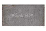 Cersanit Diverso mrazuvzdorná rektifikovaná schodovka 30x60x0,93 cm R10B Šedá matná