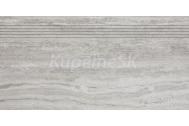 Rako ALBA DCPSE733 dlažba-schodovka matná 29,8x59,8cm,šedá, rektif,mrazuvzd,R10/A DCPSE733