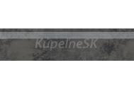 Cersanit QUENOS GRAPHITE STEPTREAD 29,8X119,8 schodovka-zdob.gres,hlad.,rektif.,mraz.,R10B