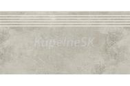 Cersanit QUENOS LIGHT GREY STEPTREAD 29,8X59,8 schodovka-zdob.gres,hlad.,rekt.,mraz.,R10B