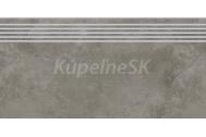 Cersanit QUENOS GREY STEPTREAD 29,8X59,8 schodovka-zdob.gres,hlad.,rektif.,mrazuvzd.,R10B