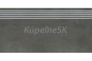 Cersanit OD662-069 GRAVA GRAPHITE STEPTREAD 29,8X59,8 schodovka-zdob.gres, hlad.,R10B