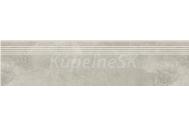 Cersanit QUENOS LIGHT GREY STEPTREAD 29,8X119,8 schodovka-zdob.gres,hlad.,rekt.,mraz.,R10B