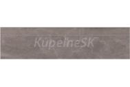 Cersanit Marengo mrazuvzdorná retrifikovaná schodovka 29,8x119,8 cm R10b Šedá matná